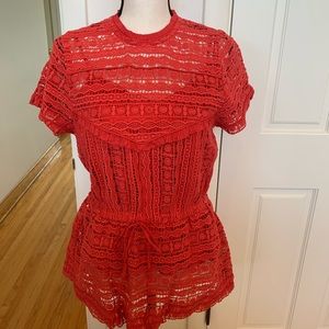 NWOT Anthropologie Lace Top with Camisole size LG